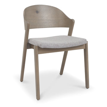 Bentley Designs Vega Grey Oiled Oak Ply Back Chairs (Pair)